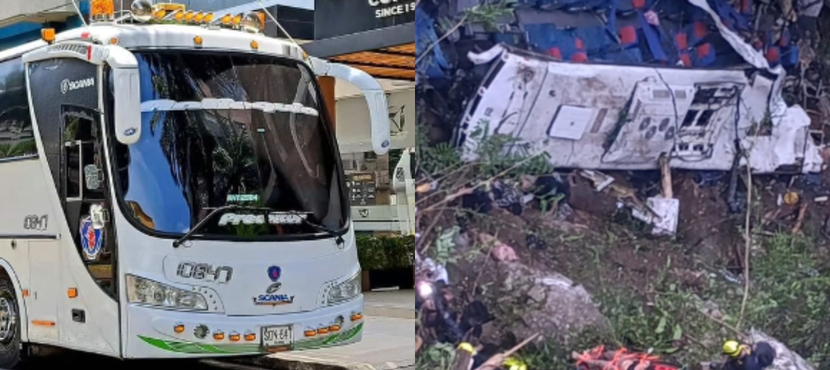 Autobús accidentado en Antioquía