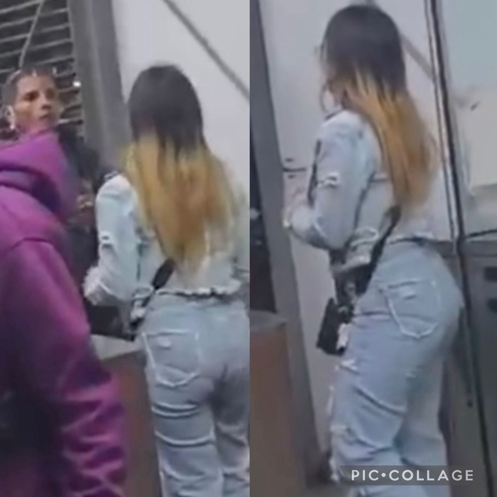 La mujer se atravesaba frente al sensor de la puerta destinada a personas con discapacidad.