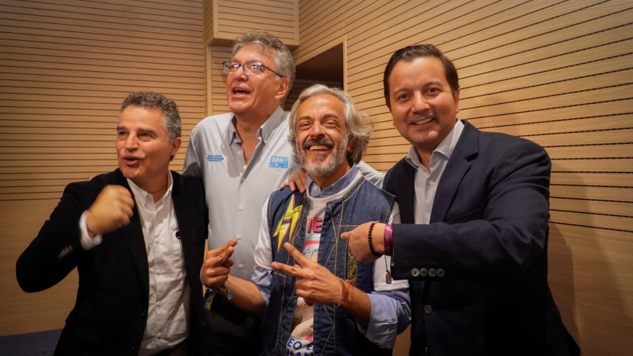 Aníbal Gaviria, Mauricio Cárdenas, Juan Daniel Oviedo y David Luna.