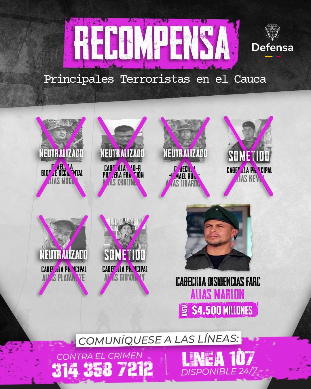 Alias Marlon, disidente de las Farc.