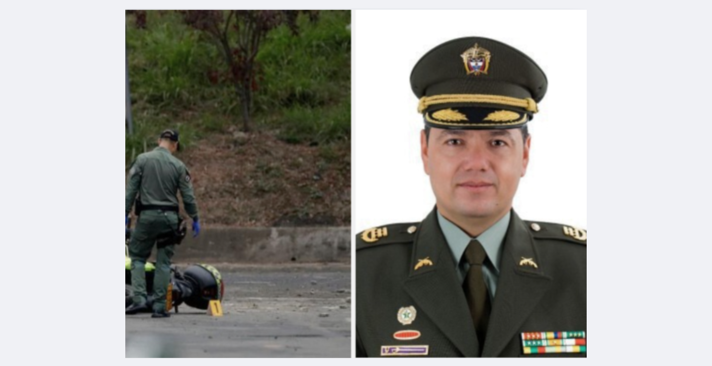 El atentado en Cali, el 16 de diciembre contra dos policías. Foto derecha, el nuevo comandante de la Policía Metropolitana de Cali