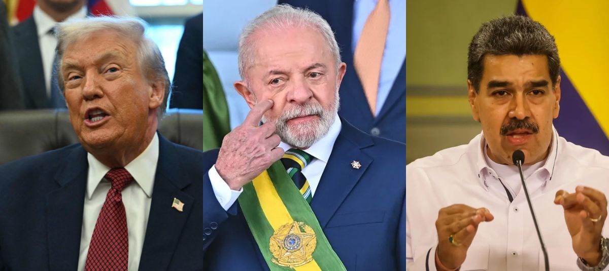 Donald Trump, presidente EE. UU.; Lula da Silva, mandatario de Brasil; y Nicolás Maduro.