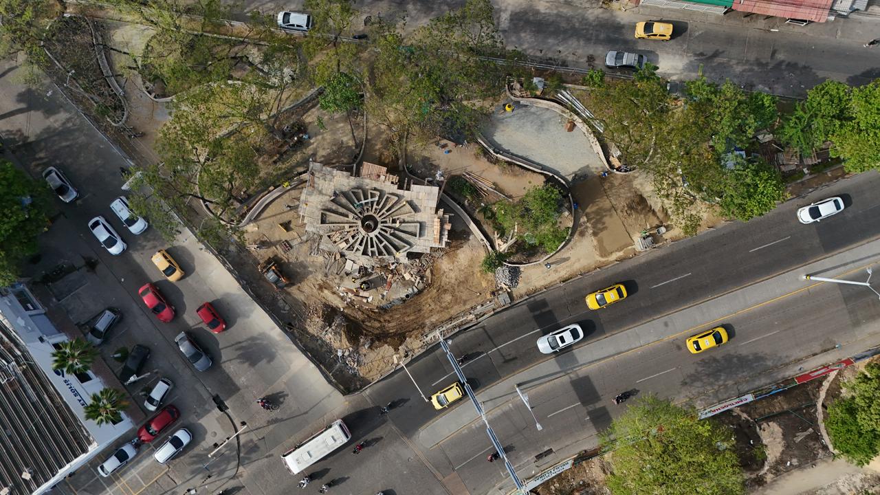 Obras en el parque del Reloj Floral