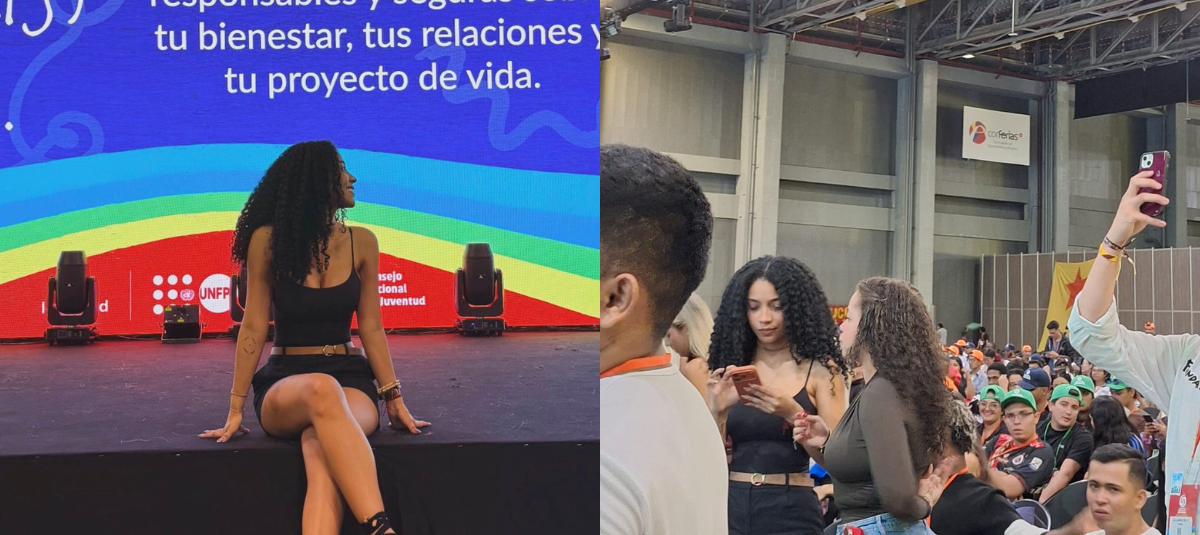 Juliana Guerrero durante la Asamblea Nacional de Juventudes.