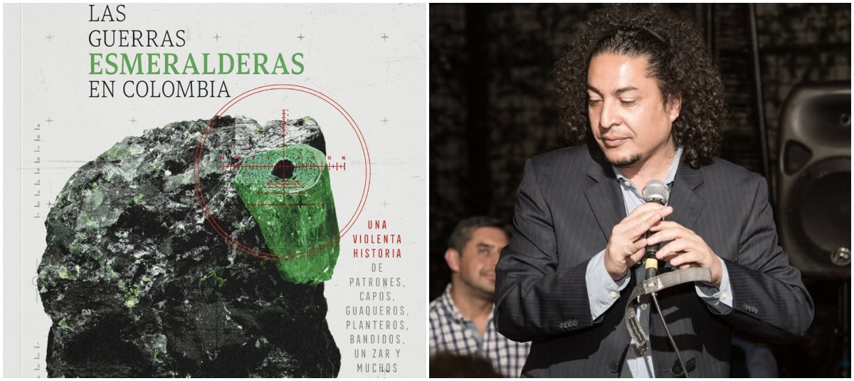Petrit Baquero y su libro Las guerras esmeralderas en Colombia.