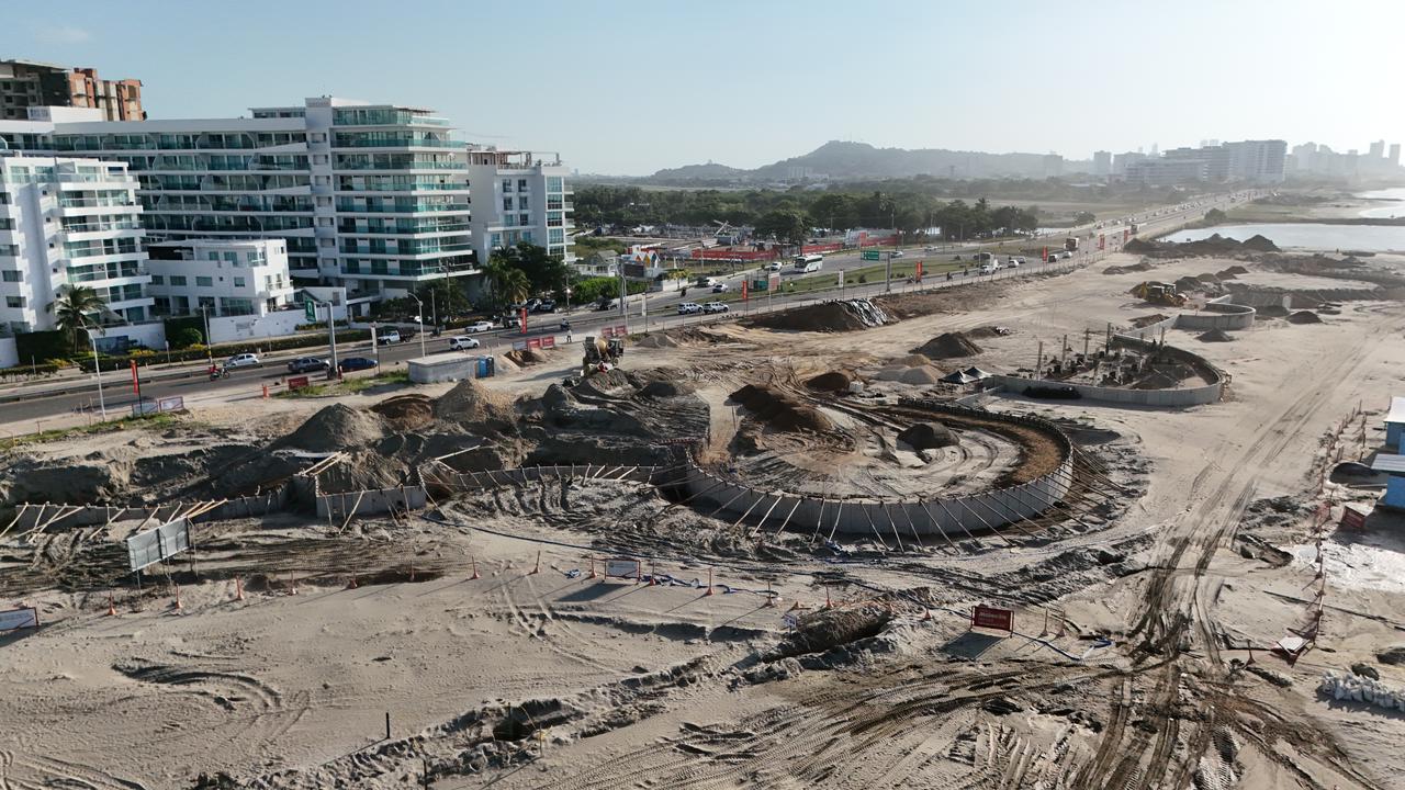 Obras para el Gran Malecón del Mar en Cartagena