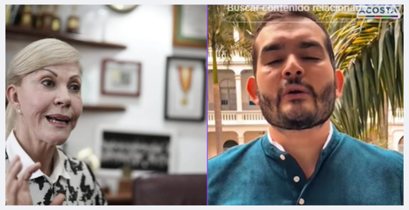 La gobernadora del Valle, Dilian Francisca Toro, y el diputado Jonhy Acosta.