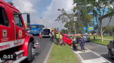Se reporta accidente en la av. Esperanza con carrera 68D