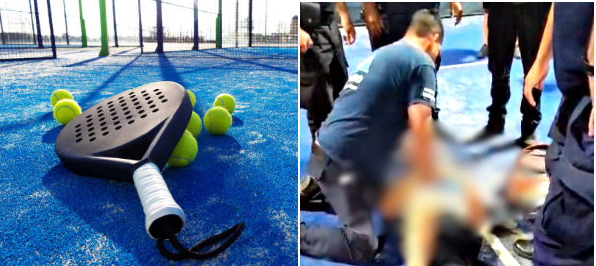Hombre jugaba al pádel, cayó de espaldas y se golpeó la cabeza: