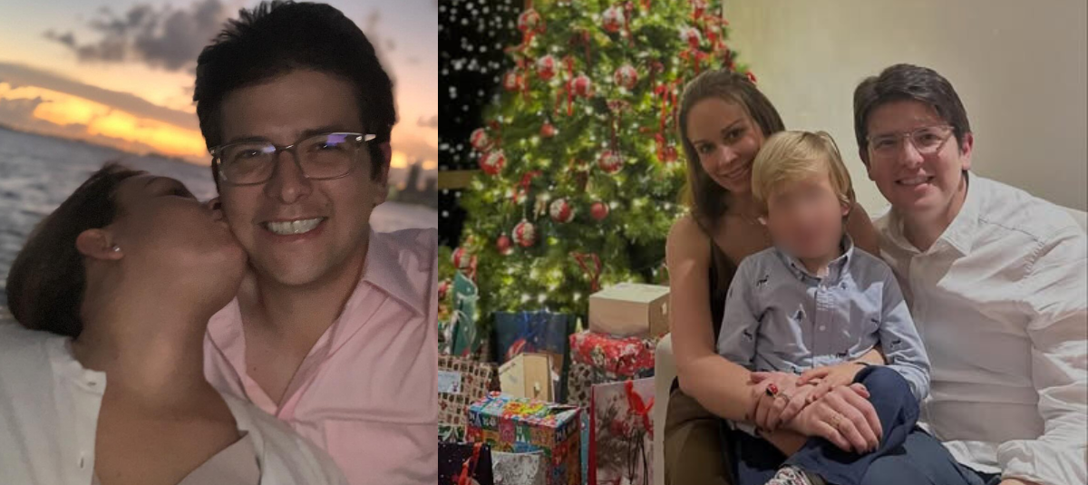 Miguel Uribe y su esposa