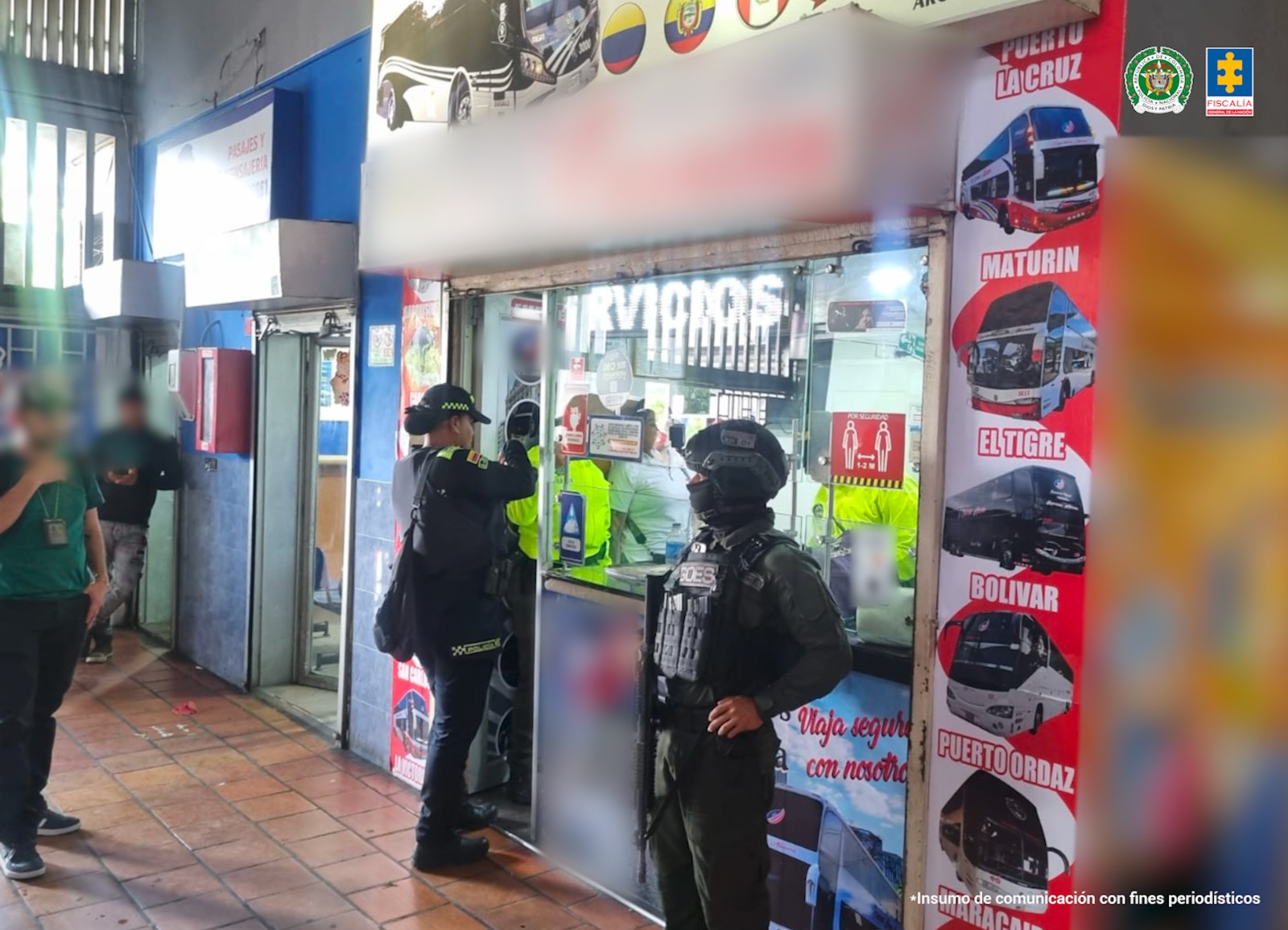 Los operativos se llevaron a cabo en terminales de transporte.