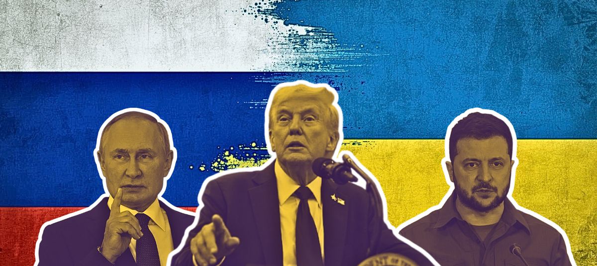 Vladímir Putin, Donald Trump y Volodimir Zelenski.