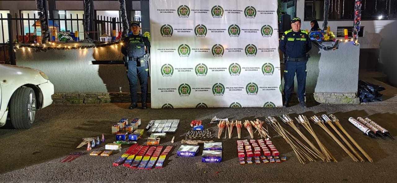 Pólvora incautada en Bogotá