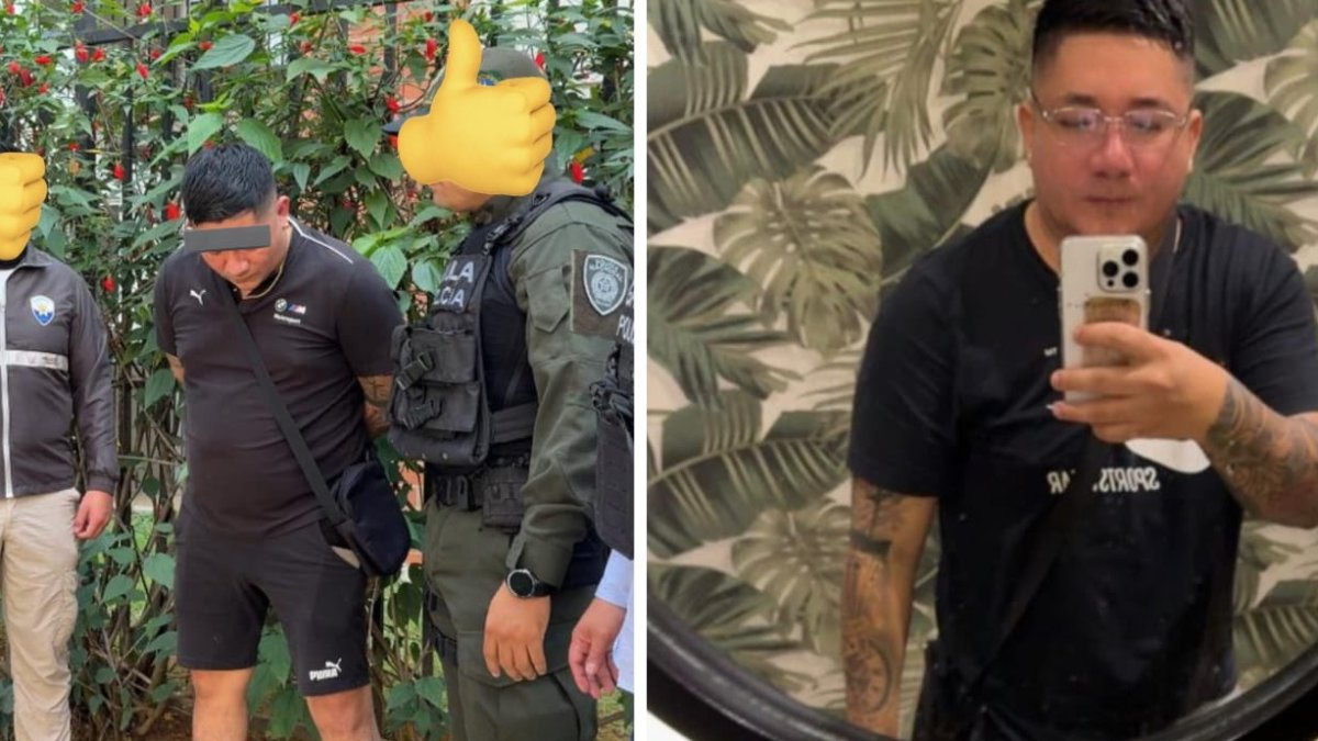 El hombre que fue capturado en Cali.