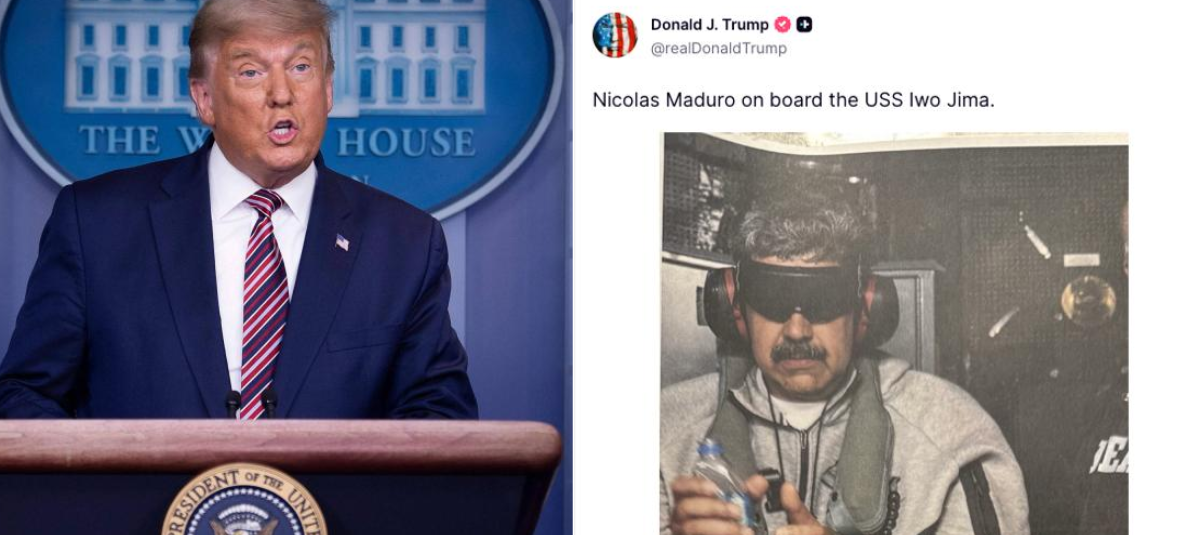Donald Trump revela la primera foto de Nicolás Maduro