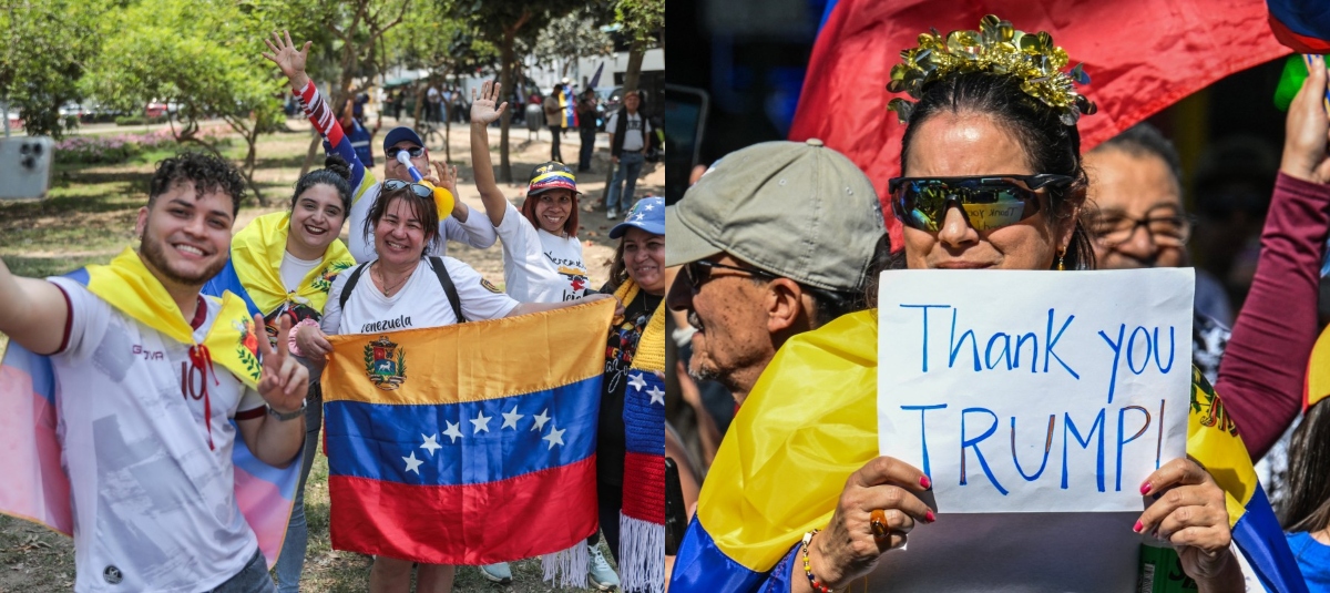 Venezuelalılar gözyaşları ve coşku arasında Nicolás Maduro'nun yakalanmasını kutlamak için ülkenin farklı şehirlerinde bir araya geliyor