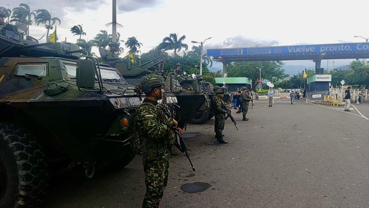 El despliegue militar en la frontera con Venezuela.