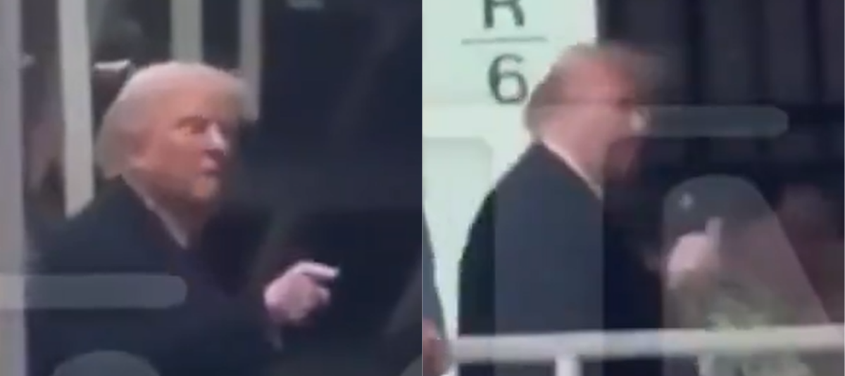 Trump haciendo gesto a trabajador de Ford.