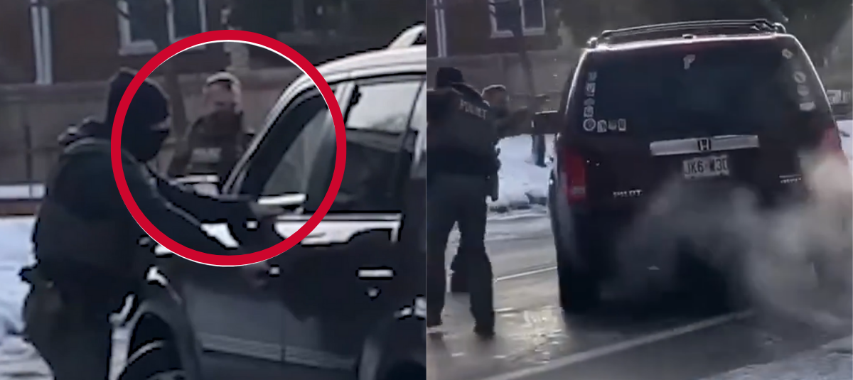 El agente se paró frente al vehículo de la mujer antes de dispararle.
