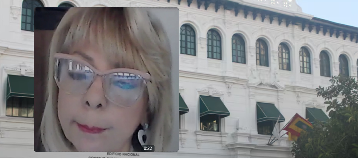 Catalina del Carmen Ramírez, durante la audiencia de imputación.