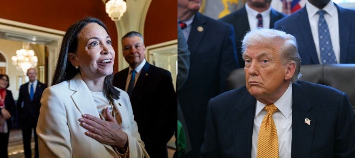 María Corina Machado y presidente Donald Trump