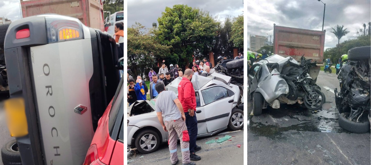Revelan video de los segundos previos al grave accidente en la carrera 68 que dejó tres muertos