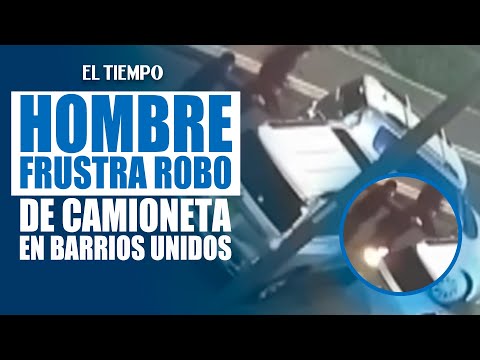 Un hombre frustró el robo de su camioneta en el barrio 12 de Octubre, localidad de Barrios Unidos, al chocar el vehículo en el que se movilizaban cuatro delincuentes. Los criminales respondieron con disparos y huyeron del lugar. Las autoridades investigan lo ocurrido.    #ElTiempo #NoticiasColombia #Robo #BarriosUnidos #Inseguridad #Bogotá #NoticiasHoy #ÚltimaHora SUSCRÍBETE: https://bit.ly/eltiempoYT Síguenos en nuestras redes sociales: X: https://twitter.com/eltiempo Facebook: https://www.facebook.com/eltiempo Instagram: https://www.instagram.com/eltiempo El Tiempo es el medio líder de noticias en Colombia, caracterizado por sus investigaciones y reportajes exclusivos, sobre: justicia, deportes, economía, política, cultura, tecnología, innovación, cambio climático, entre otros eventos noticiosos en Colombia y el mundo.    Para mayor información ingresa a: https://www.eltiempo.com Otros canales de El Tiempo Citytv: https://www.youtube.com/c/citytvbogota Bravíssimo Citytv: https://www.youtube.com/c/BRAVISSIMOCITYTV Portafolio: https://www.youtube.com/user/PortafolioCO Futbolred: https://www.youtube.com/c/FutbolRedCO