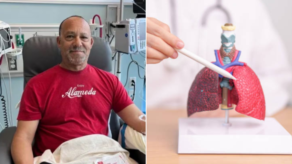 Bombero con cáncer de pulmón