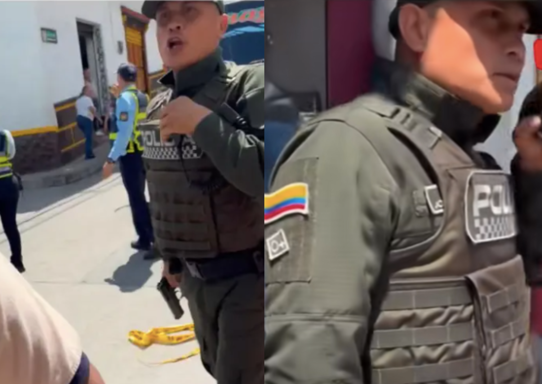 Policía en Amagá.