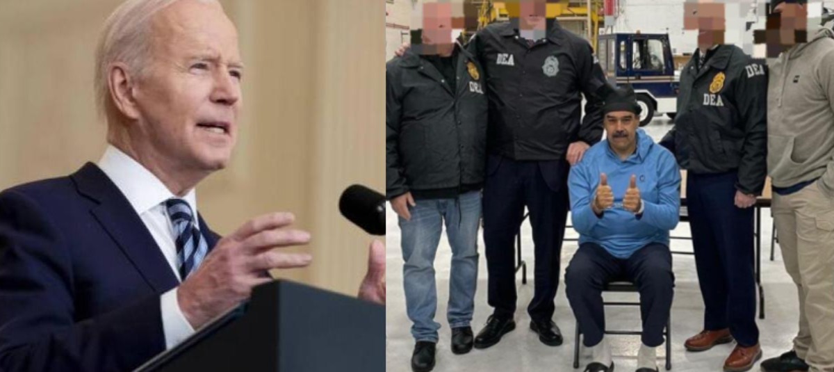 Joe Biden, expresidente de Estados Unidos, y Nicolás Maduro, derrocado jefe del régimen.