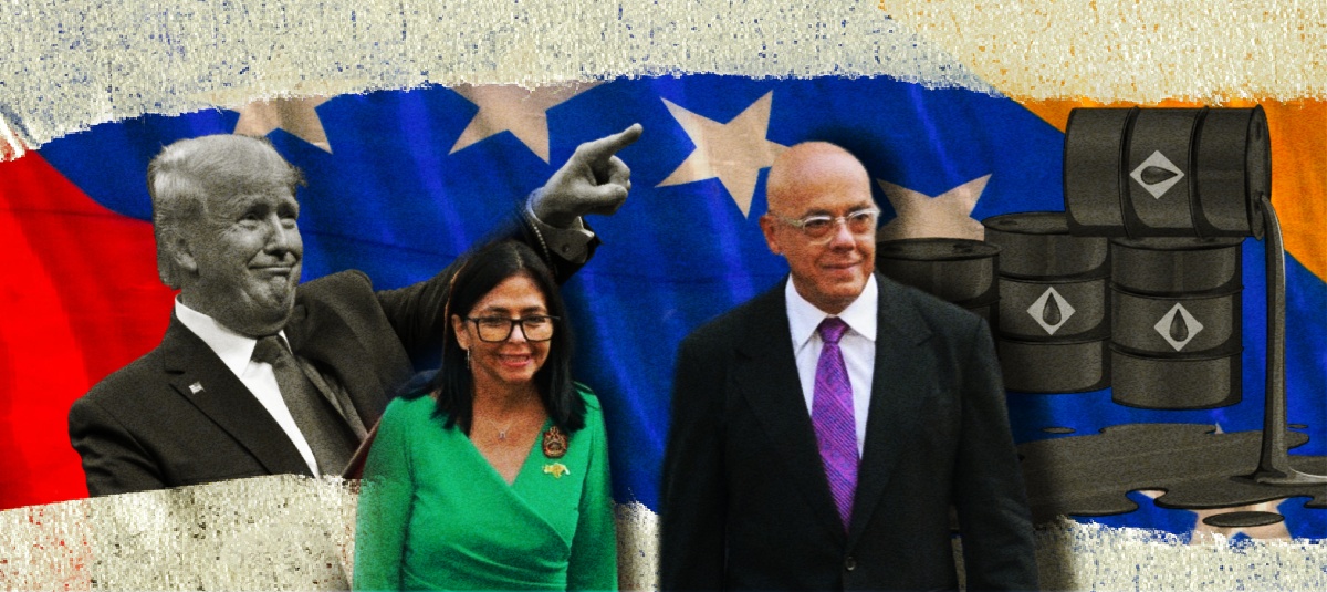Delcy y Jorge Rodríguez.