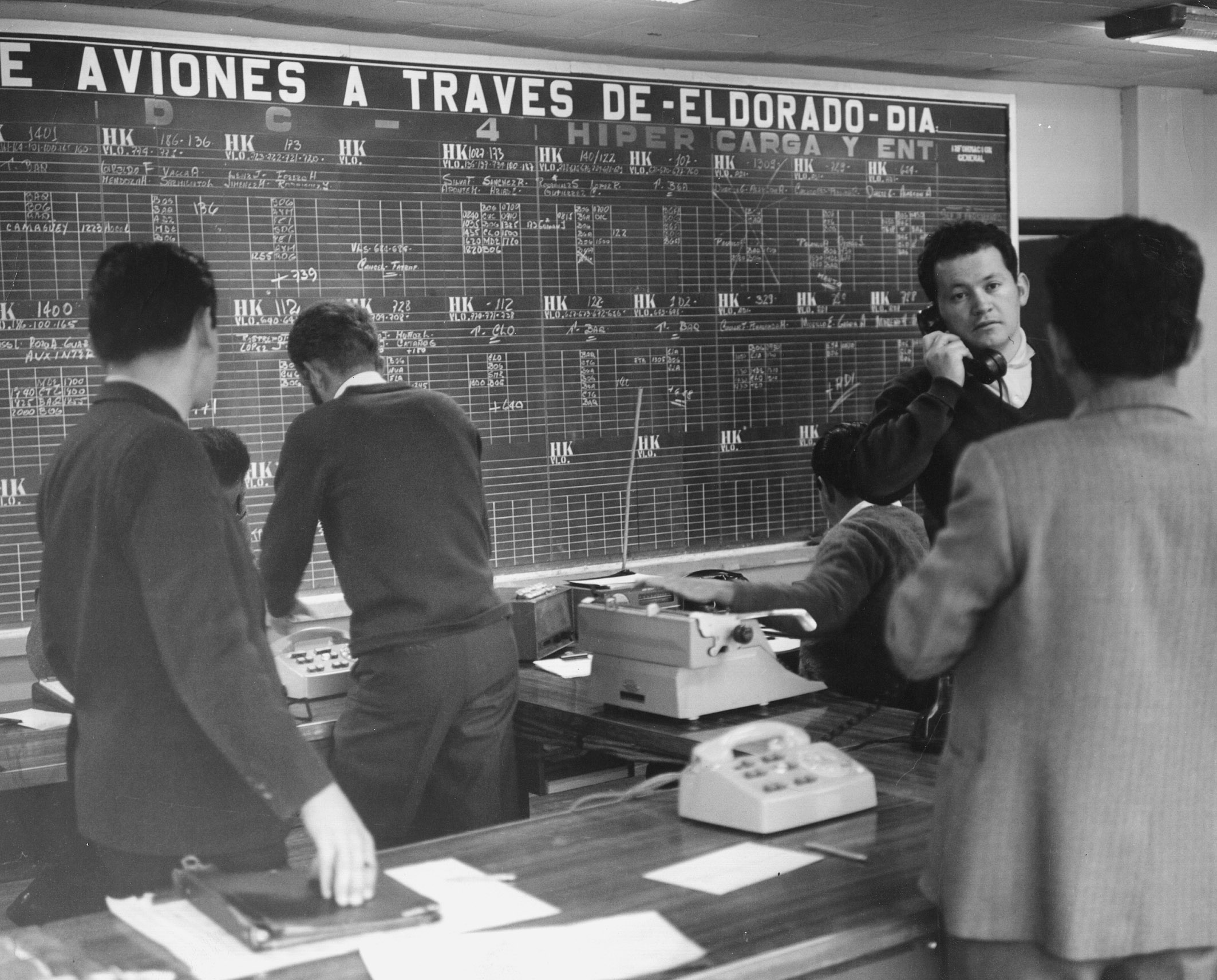 Itinerario de tráfico de aviones en Eldorado en 1968.