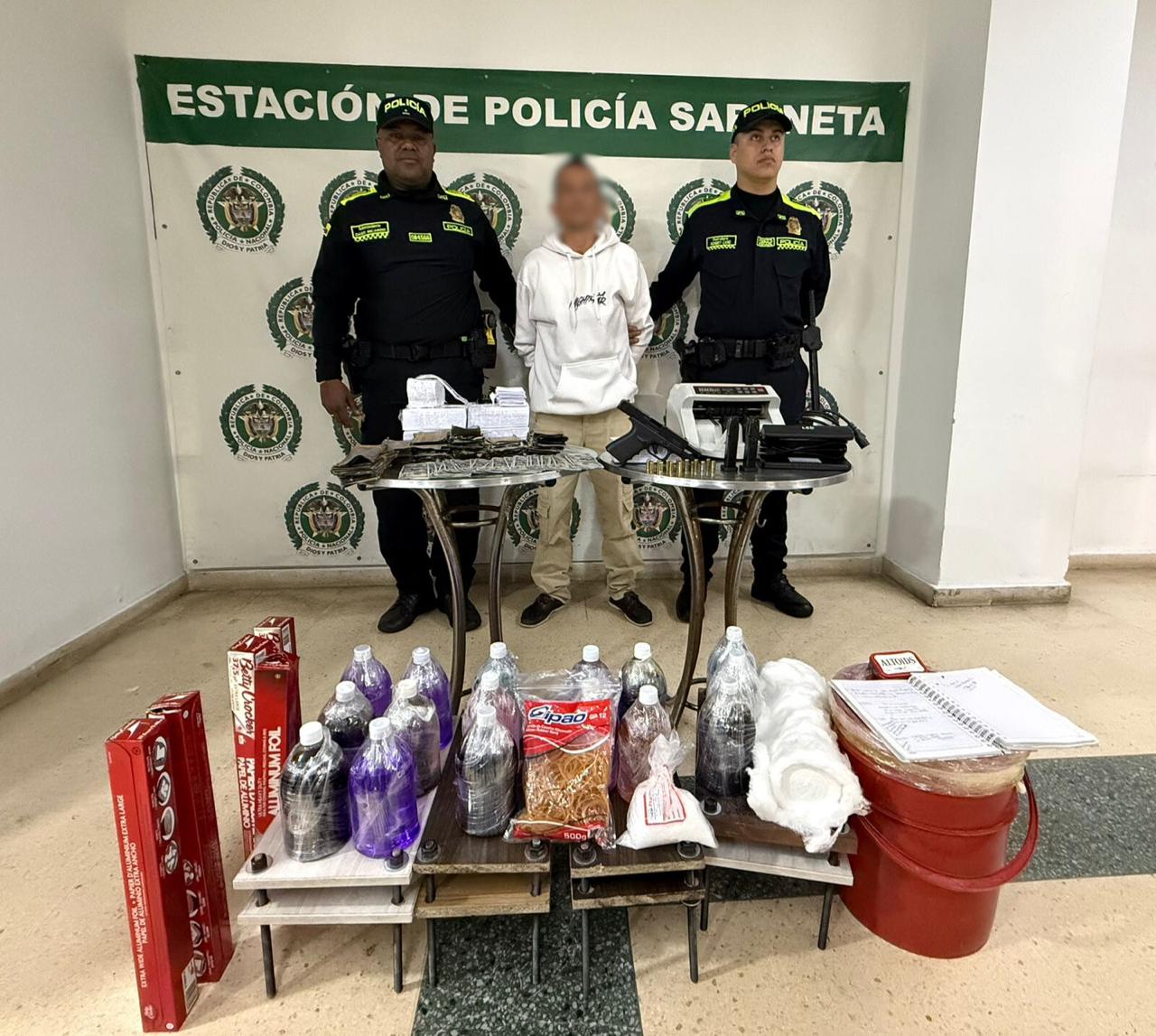 Captura en Sabaneta por falsificación de dinero