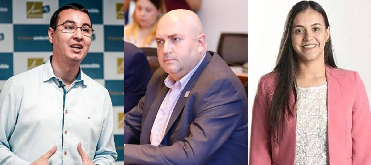 Juan David Palacio, Jorge Enrique Liévano y Natalia Urrego