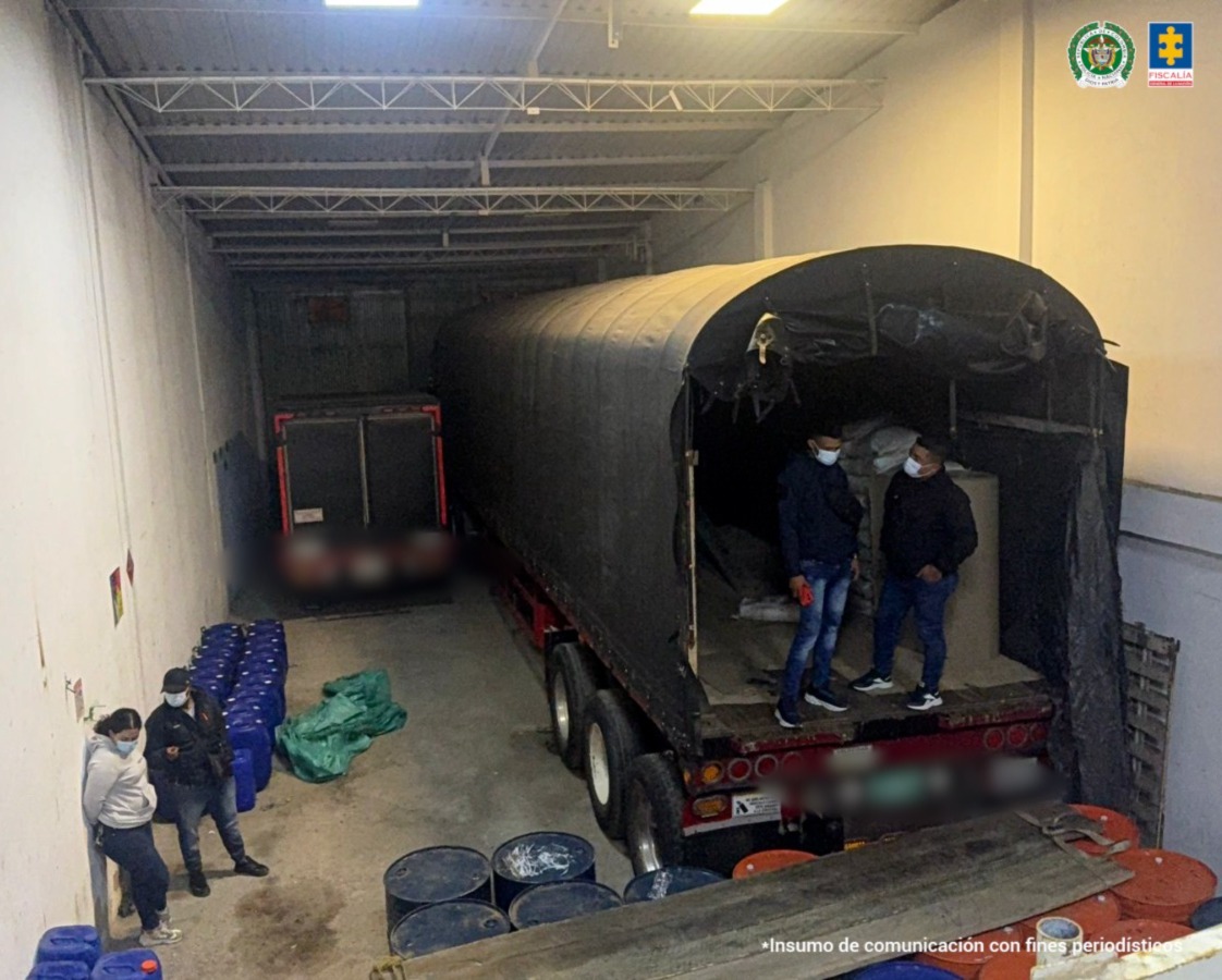 Bodega en Soacha donde estaban almacenados los químicos.