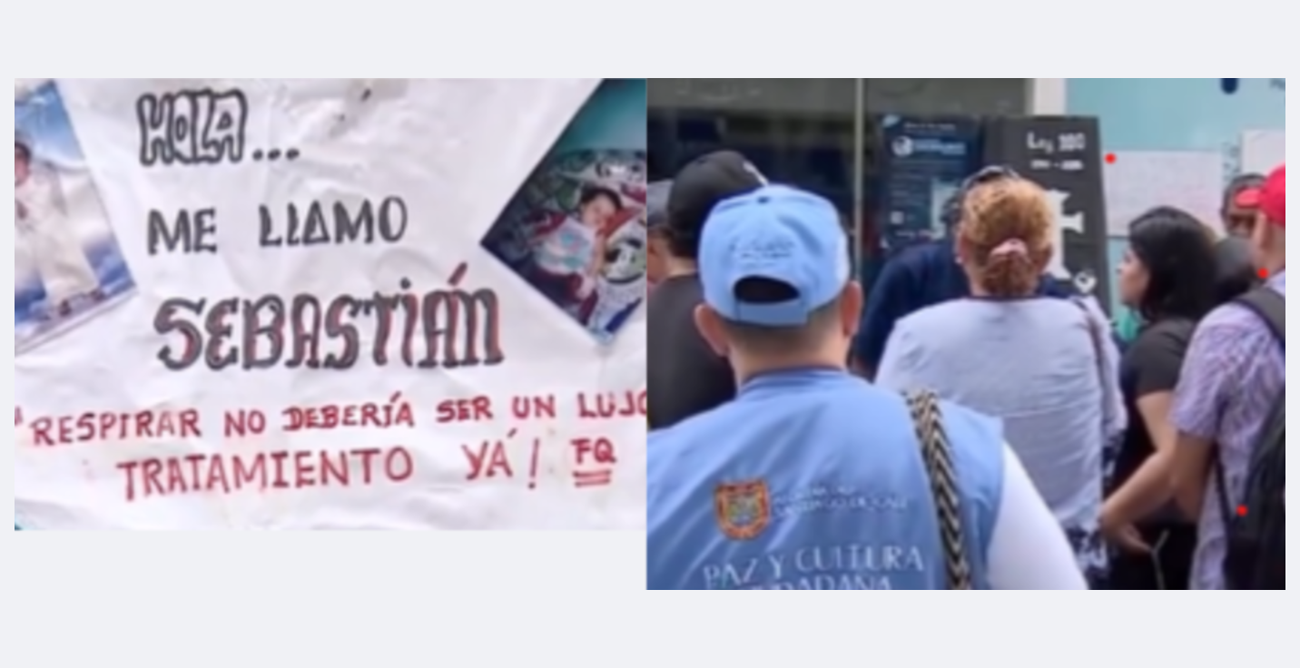 Protesta de pacientes que reclaman medicamentos y tratamientos en Cali.