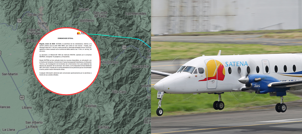 Avión que cubría ruta Cúcuta - Ocaña desapareció.