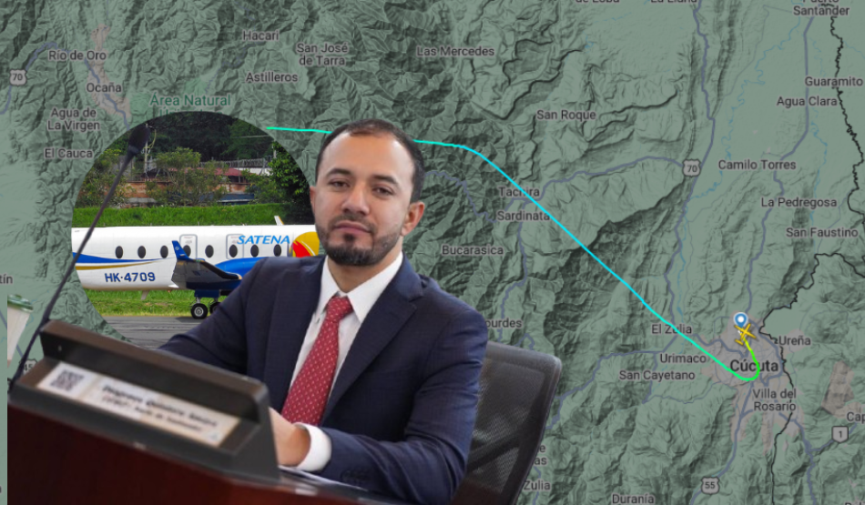 Oda'nın temsilcisi Diógenes Quintero, Ocaña ile Cúcuta, Norte de Santander arasındaki kayıp uçaktaydı.