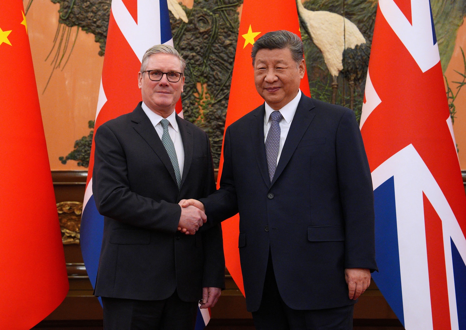 Keir Starmer y Xi Jinping