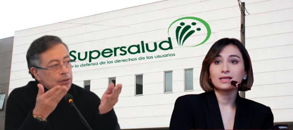 El presidente Gustavo Petro y la embajadora de Colombia en Reino Unido, Laura Sarabia.