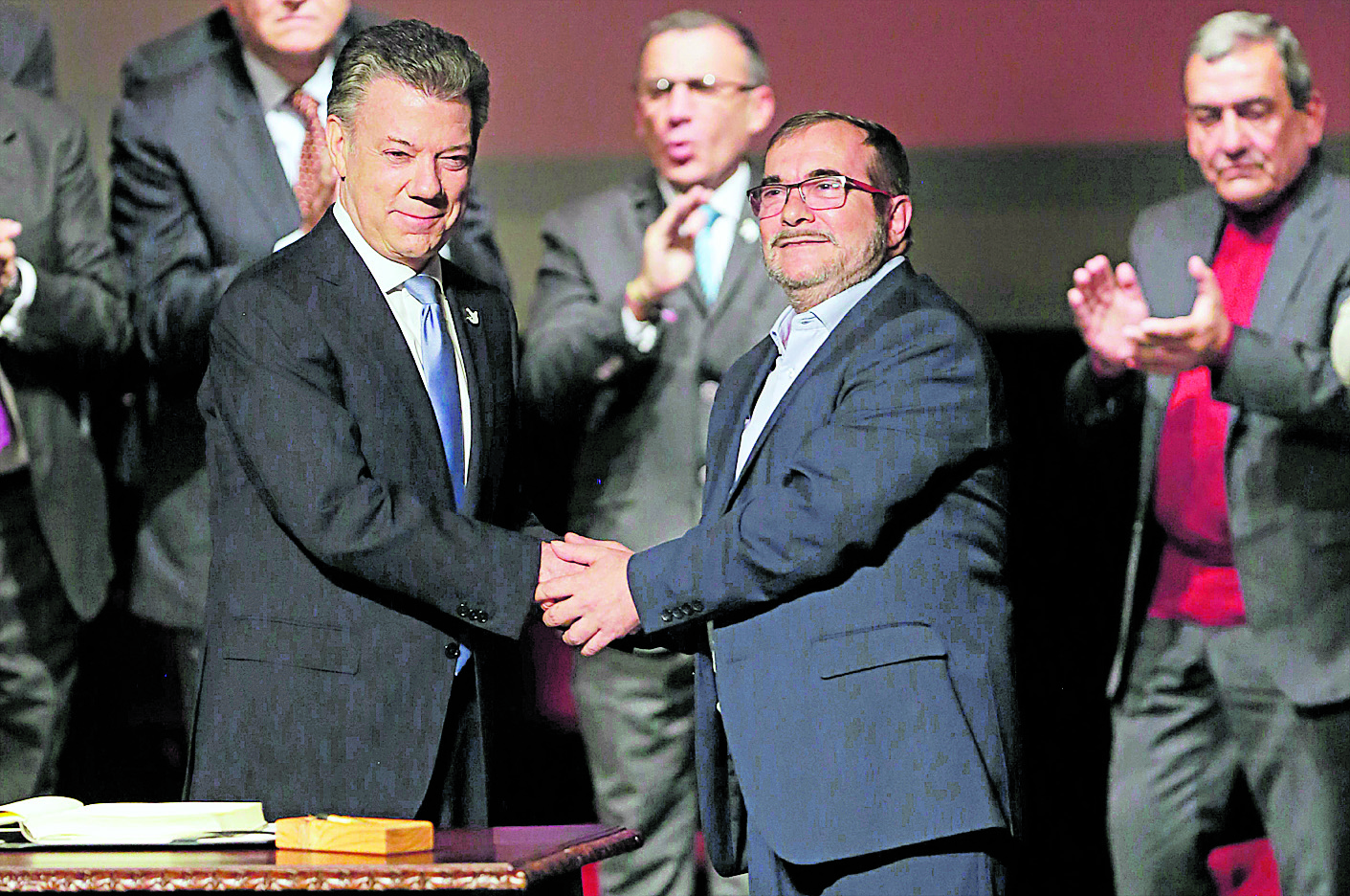 Firma del Acuerdo de Paz con las Farc, gestado por el expresidente Juan Manuel Santos.