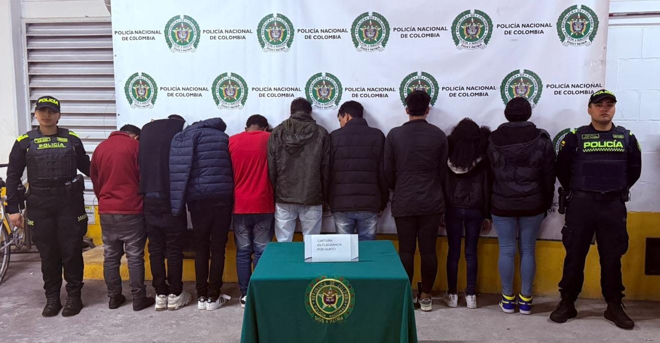 Captura de nueve personas por el hurto a un supermercado en el centro de Bogotá