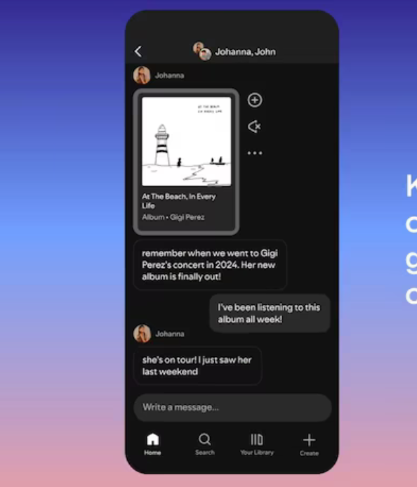 Spotify adaugă chaturi de grup