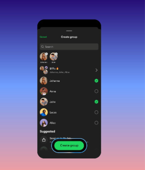 Spotify adaugă chaturi de grup