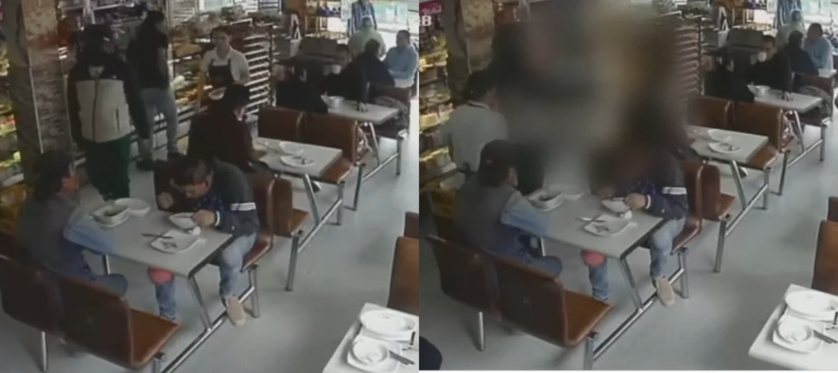 En video de seguridad se observa el momento en que entra el sicario.