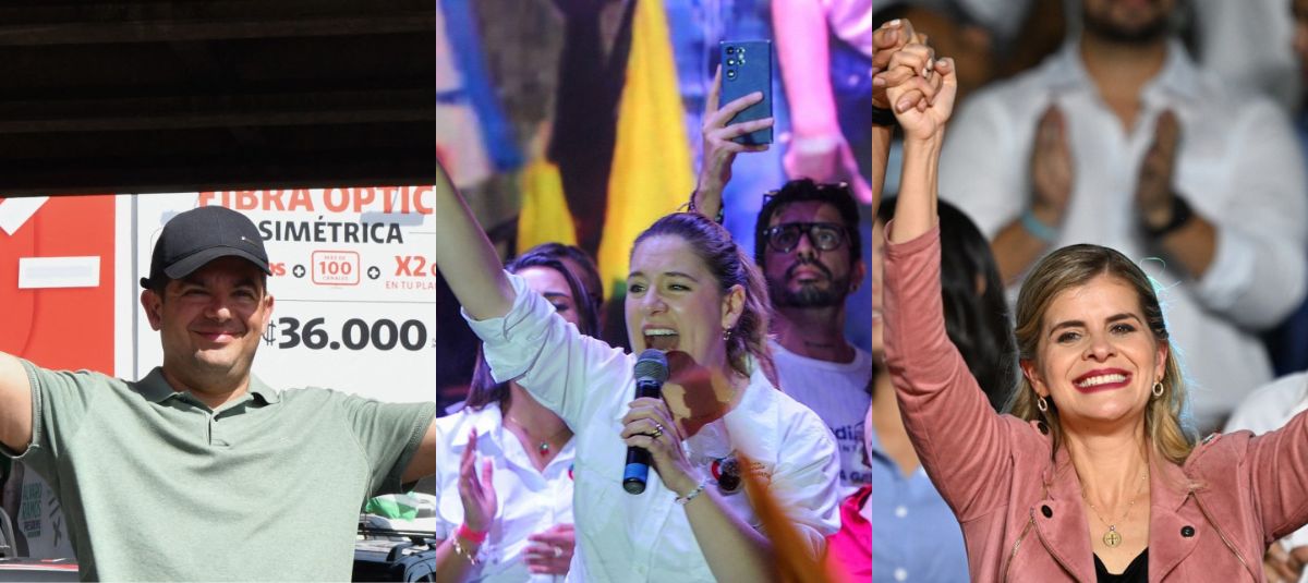 De izquierda a derecha: Álvaro Ramos, del Partido Liberación Nacional; Claudia Dobles, de Coalición Agenda Ciudadana; y la oficialista Laura Fernández.