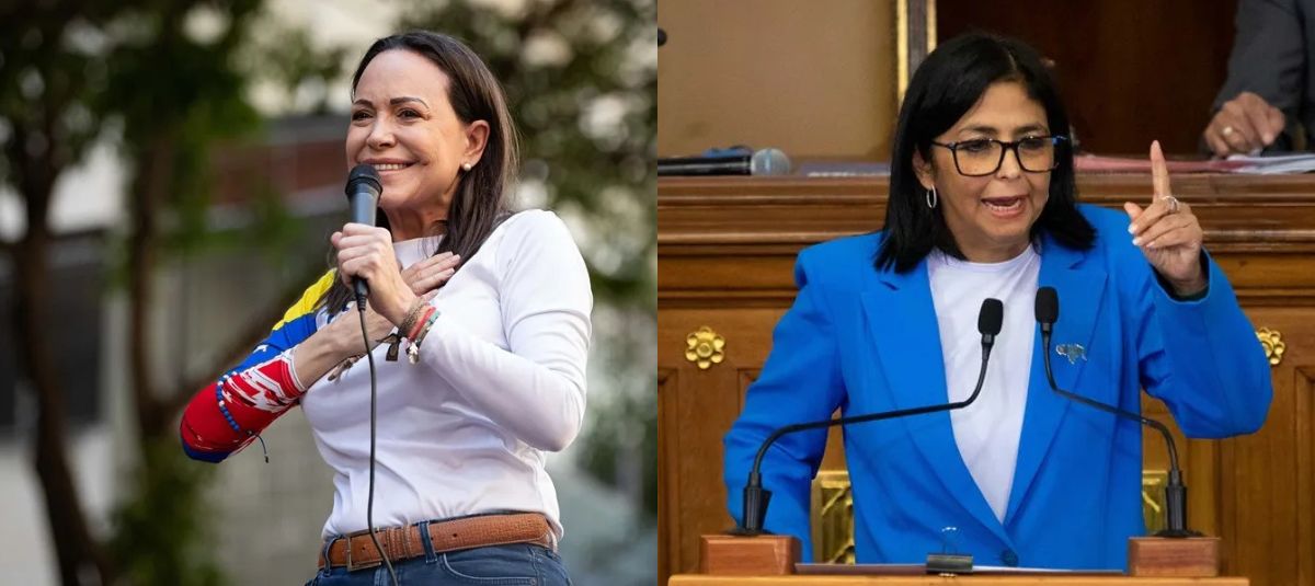 María Corina Machado y Delcy Rodríguez.