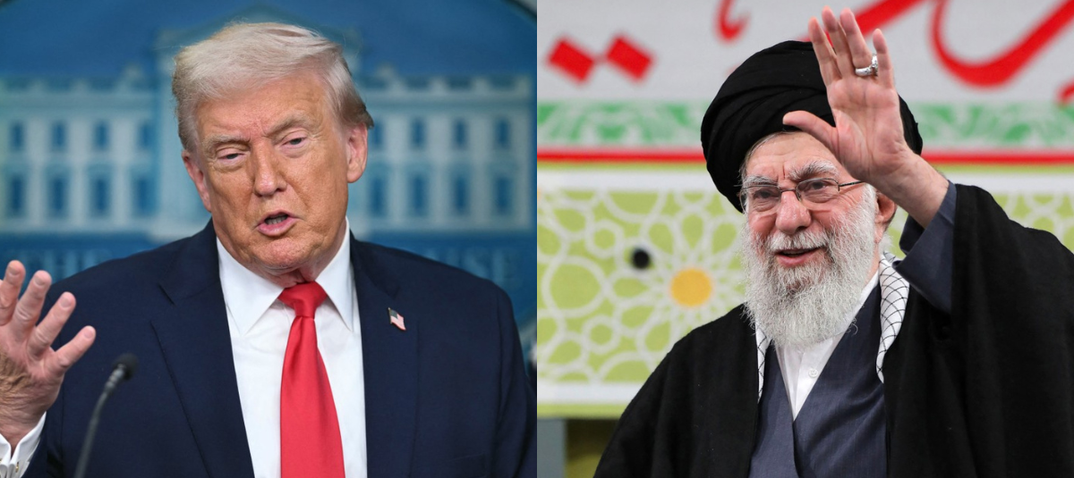 El presidente Donald Trump; y el líder supremo de Irán, el ayatolá Alí Jamenei.