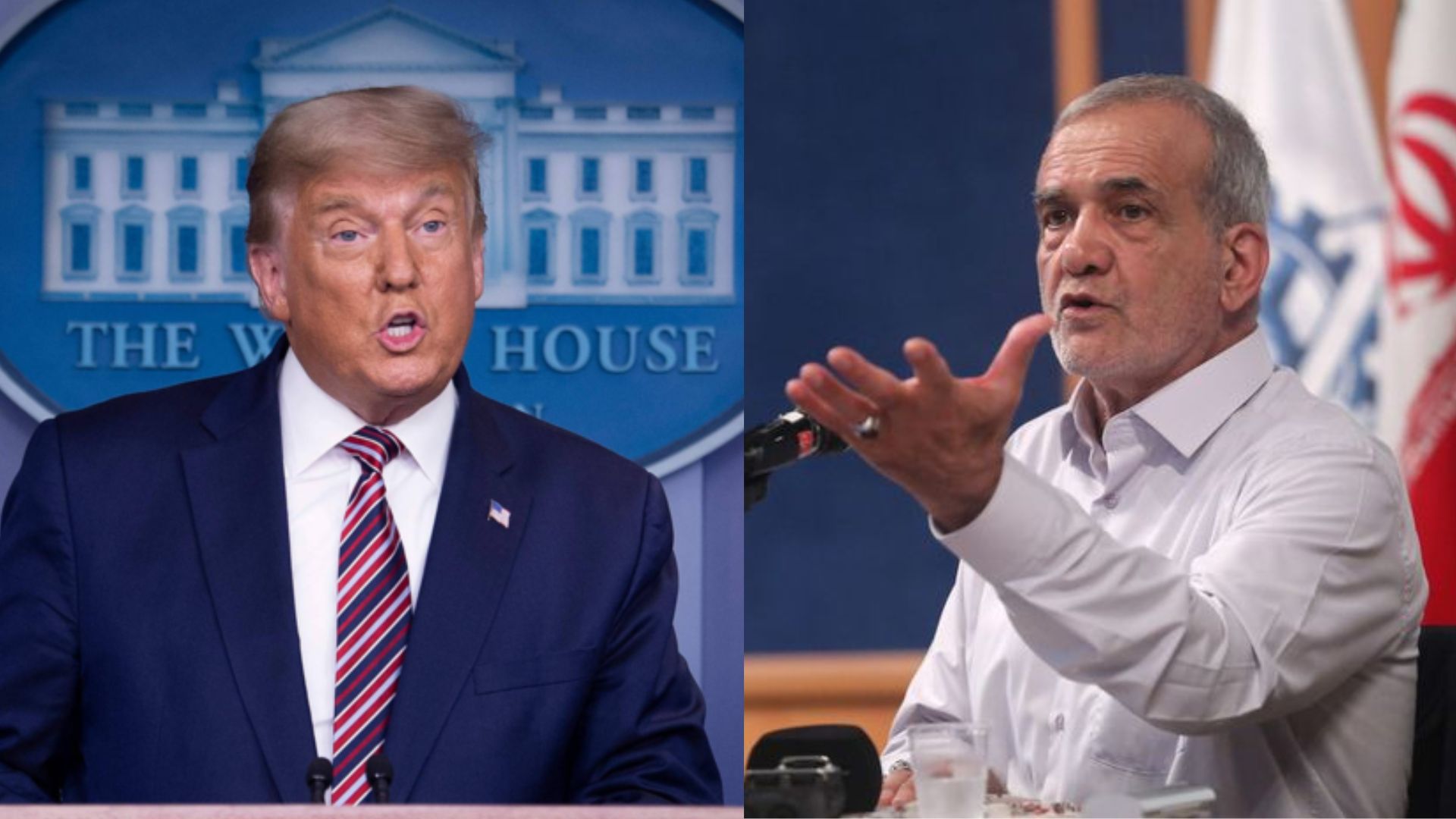 Donald Trump  y Masud Pezeshkian.