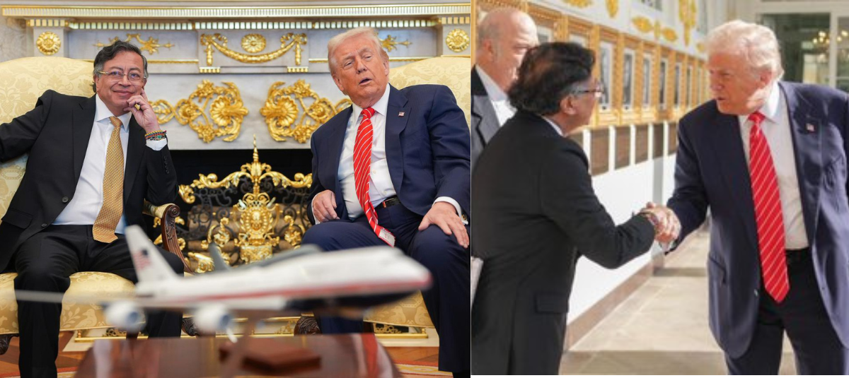 Fotos en reunión de Trump y Petro